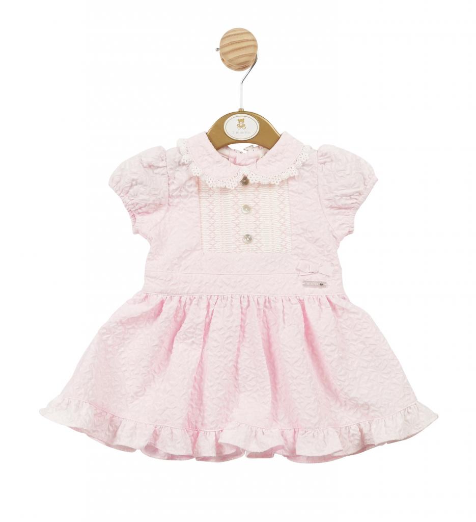 Mintini Girls Pink Bow Detail Dress