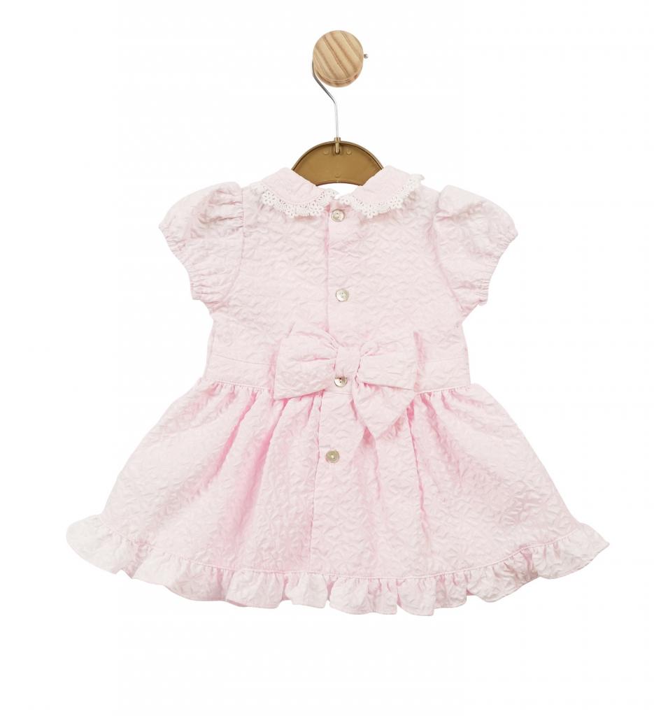 Mintini Girls Pink Bow Detail Dress